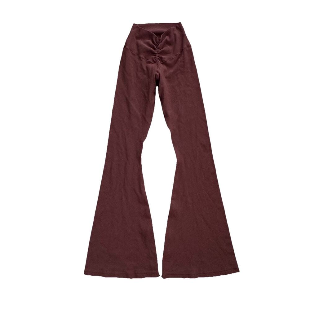 Offline Aerie Real Me Cocoa Flare Waffle Leggings Pants S Lounge Athleisure